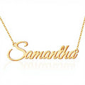 Modern Script Nameplate | 18K Gold Plated