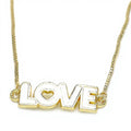 Scripted Love Enamel Necklace | 14K Gold Filled