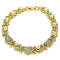 Petite XOXO Heart Charm Bracelet | 18K Gold Layered