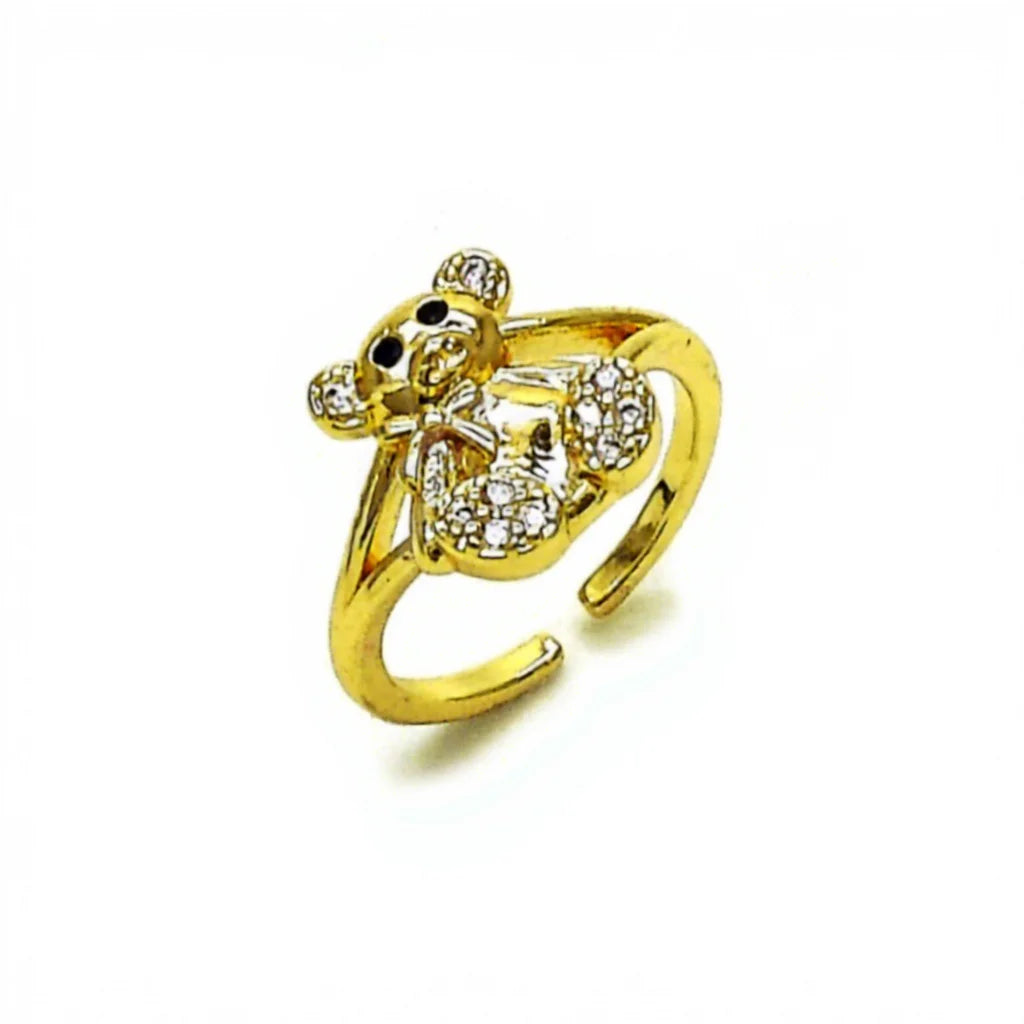Playful Teddy Bear Ring | 14K Gold Filled