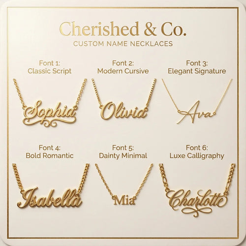 Bespoke Font Style Chart - Cherished & Co.