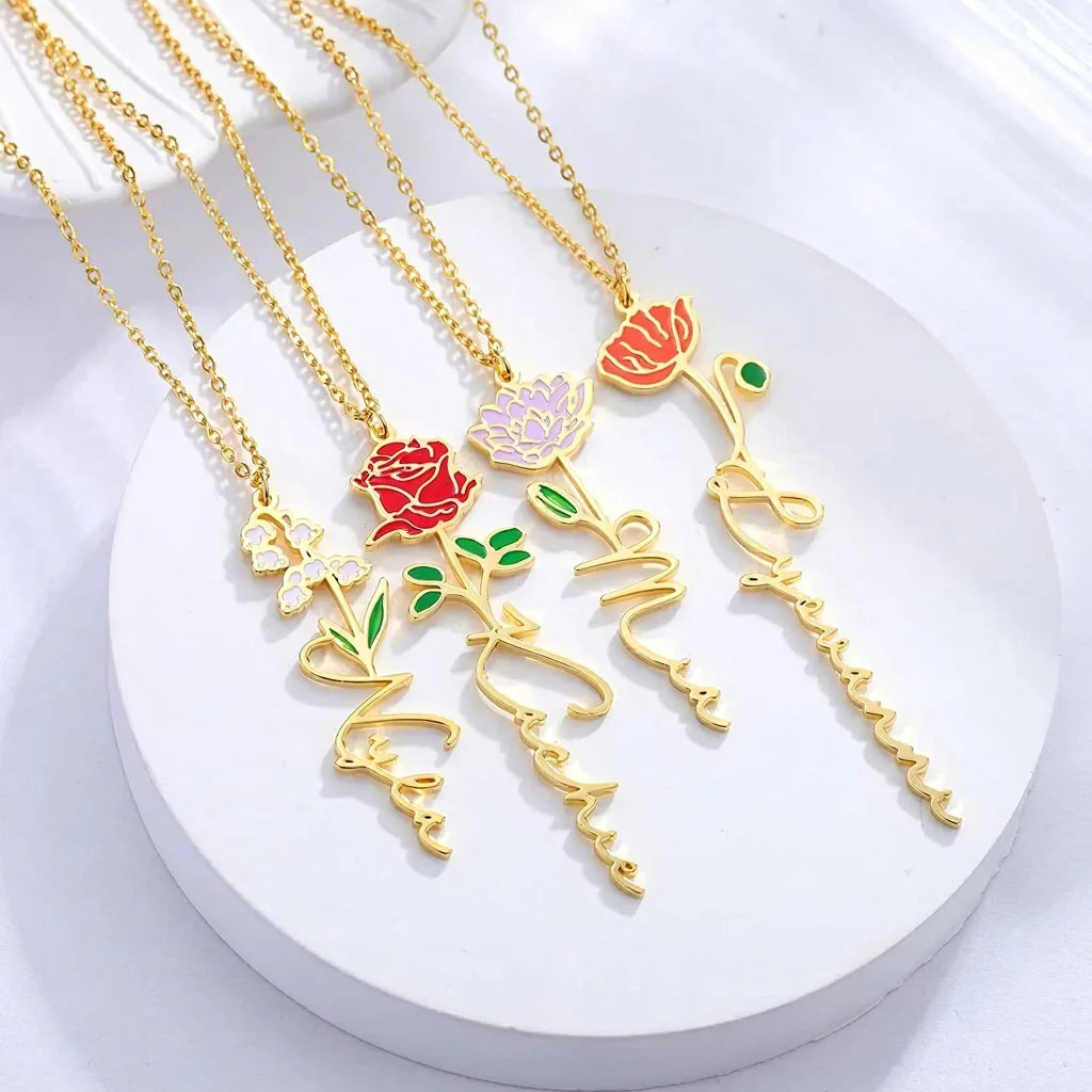 Enamel Birth Month Flower Lifestyle Shot