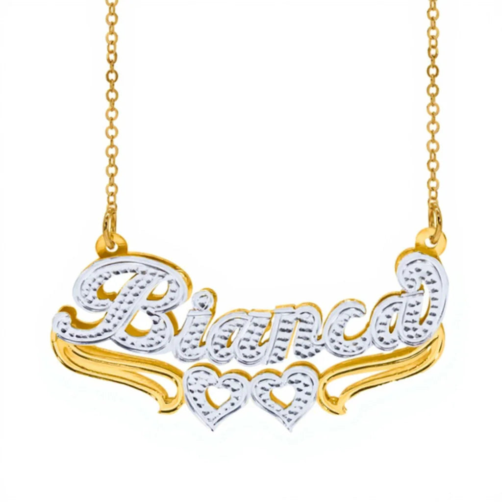 3D Double-Plated Frosted Nameplate | Luxe Custom