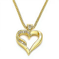 Floating Heart Pav� Necklace | 14K Gold Filled
