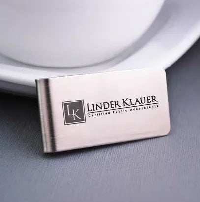 DHQH Custom Money Clip Personalized Engraving Name Logo Money Clip Bank Card Wallet Decoration Men Festival Gift for Family