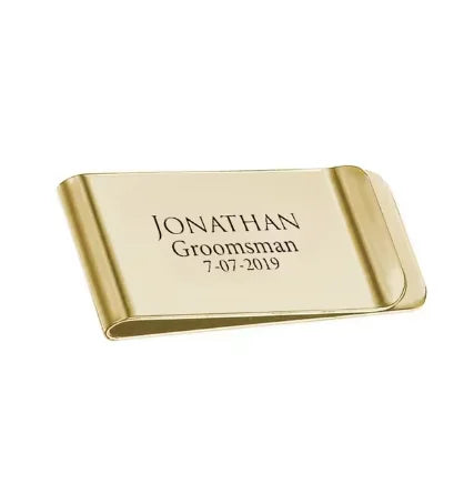 DHQH Custom Money Clip Personalized Engraving Name Logo Money Clip Bank Card Wallet Decoration Men Festival Gift for Family