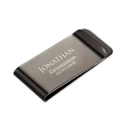 DHQH Custom Money Clip Personalized Engraving Name Logo Money Clip Bank Card Wallet Decoration Men Festival Gift for Family